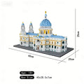 Micro Particle St. Paul's Cathedral Bausatz, realistisches architektonisches Modellbauset, pädagogisches STEM-Spielzeug und kreatives S