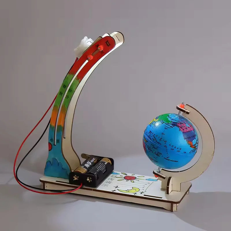 DIY Erde Modell Tag Nacht Zyklus Wissenschaft Kit STEM Pädagogische Globus Spielzeug für Kinder Klassenzimmer Physik Lernen Holz Handgemachte Spielzeug