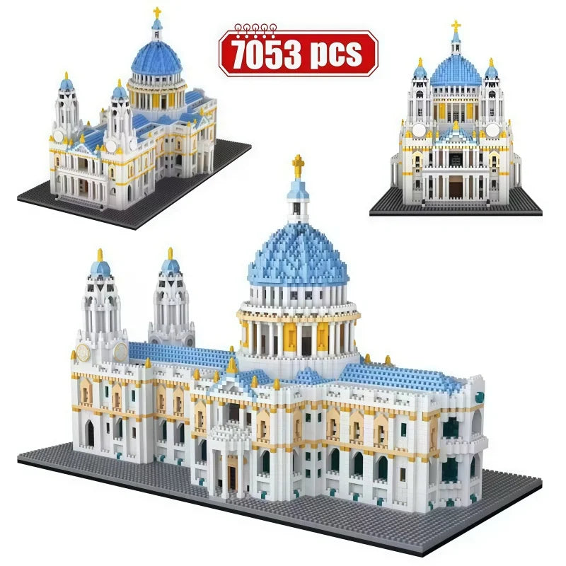 Micro Particle St. Paul's Cathedral Bausatz, realistisches architektonisches Modellbauset, pädagogisches STEM-Spielzeug und kreatives S