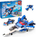 Apitor 12-in-1 STEM-Baukasten Kreatives Konstruktionsspielzeug App-Handbuch Kampfjet-Roboter DIY-Aktivität für Kinder ab 6 Jahren