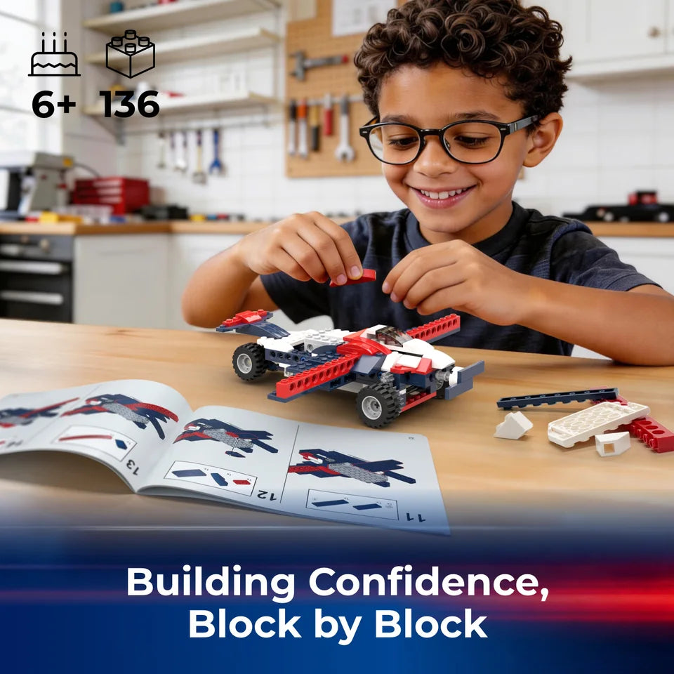 Apitor 8-in-1 STEM Baukasten-Set für Kinder, Lehrreiches DIY-Rennwagen-Robotik-Kit, Motorik-Spielzeug, Spaß für Jungen & Mädchen