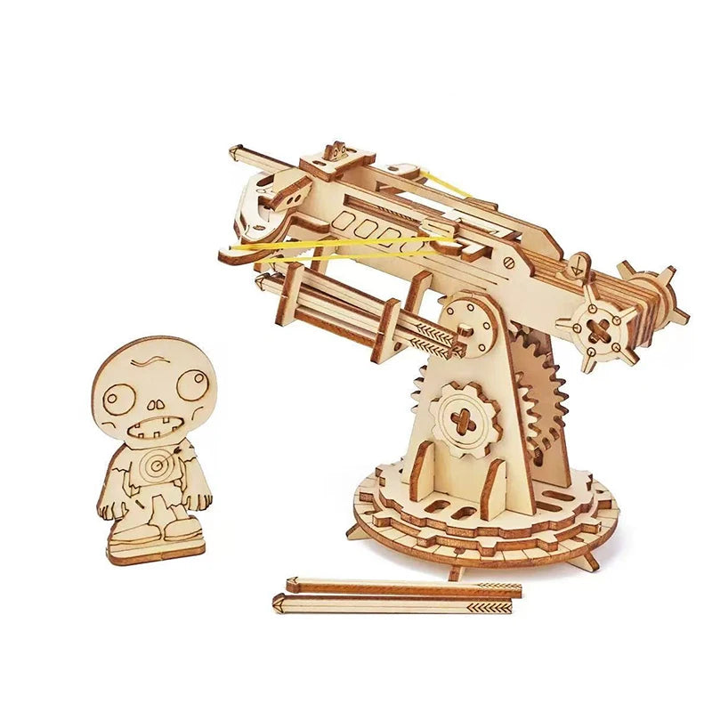 DIY 3D Holzpuzzle Grammophon Mechanisches Modellbausatz Vintage Plattenspieler Spieluhr Montage-Spielzeug STEM Wissenschafts-Set für Erwachsene & Kinder