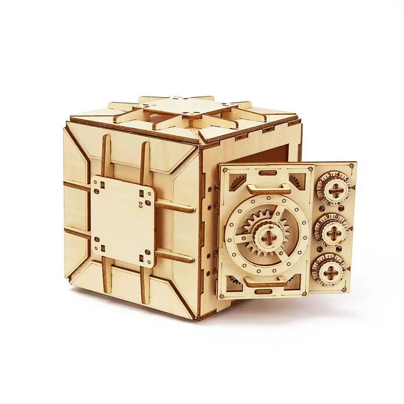 DIY 3D Holzpuzzle Grammophon Mechanisches Modellbausatz Vintage Plattenspieler Spieluhr Montage-Spielzeug STEM Wissenschafts-Set für Erwachsene & Kinder