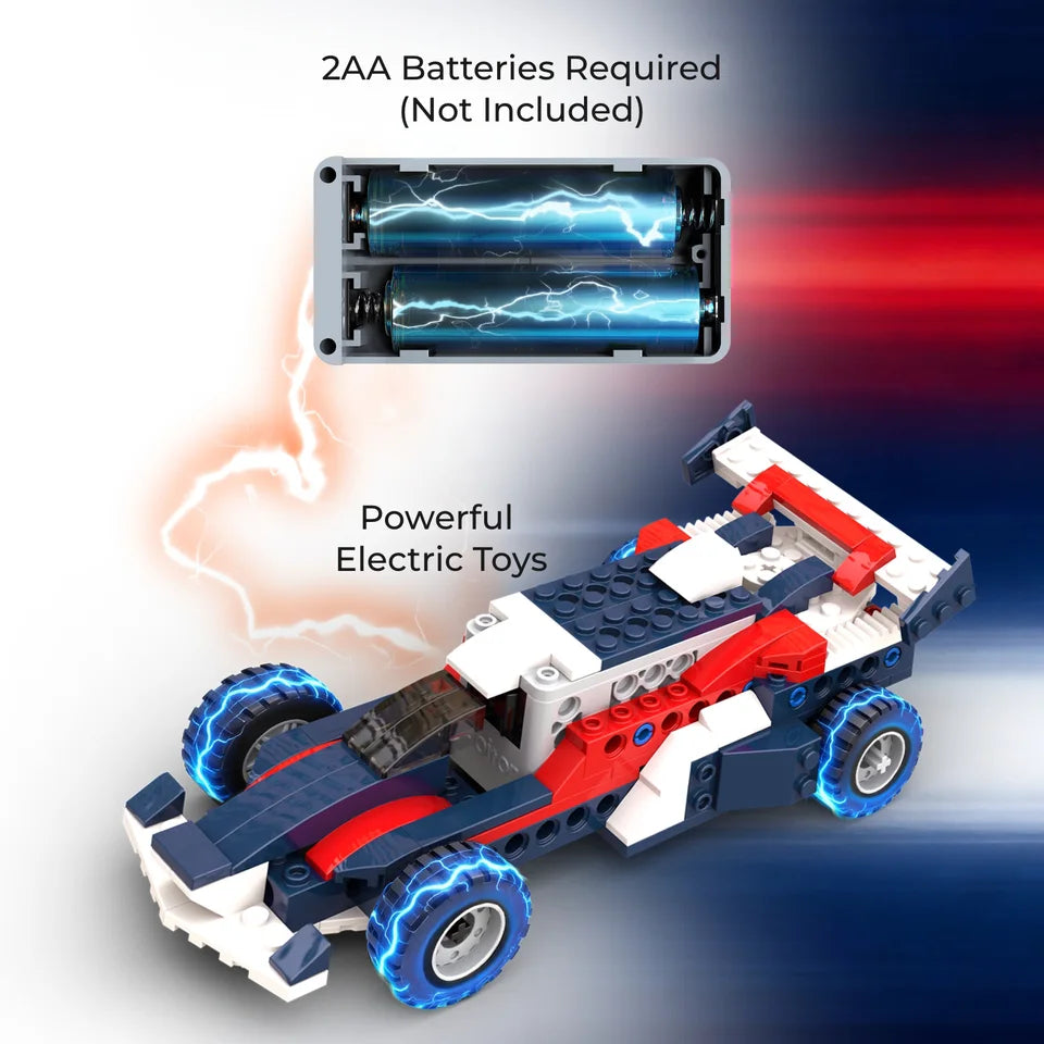 Apitor 8-in-1 STEM Baukasten-Set für Kinder, Lehrreiches DIY-Rennwagen-Robotik-Kit, Motorik-Spielzeug, Spaß für Jungen & Mädchen