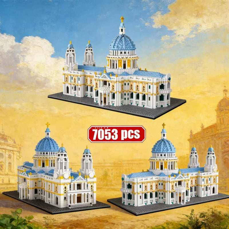 Micro Particle St. Paul's Cathedral Bausatz, realistisches architektonisches Modellbauset, pädagogisches STEM-Spielzeug und kreatives S